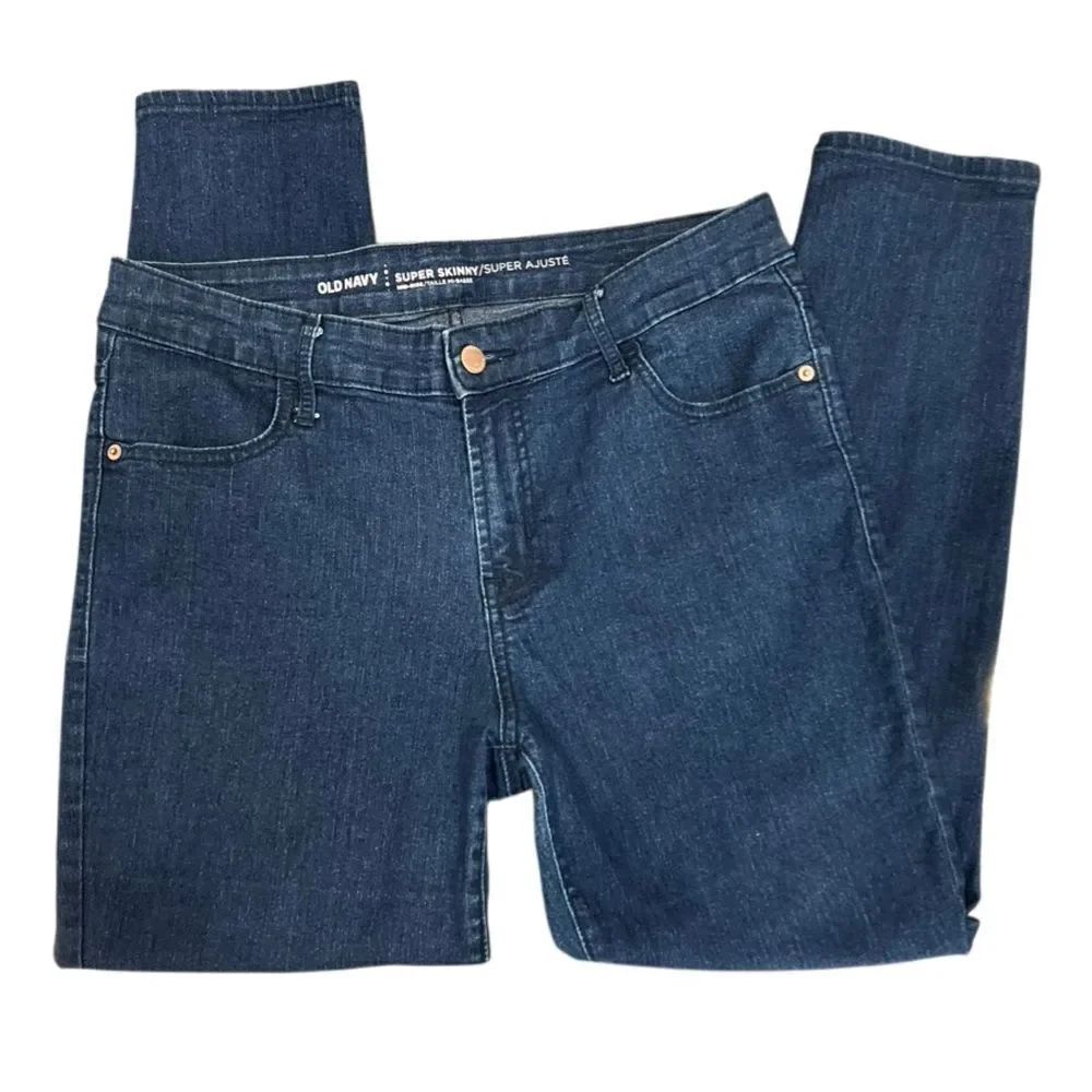 Old Navy mid-rise super skinny Dark Blue Denim Jeans Size 12 Short